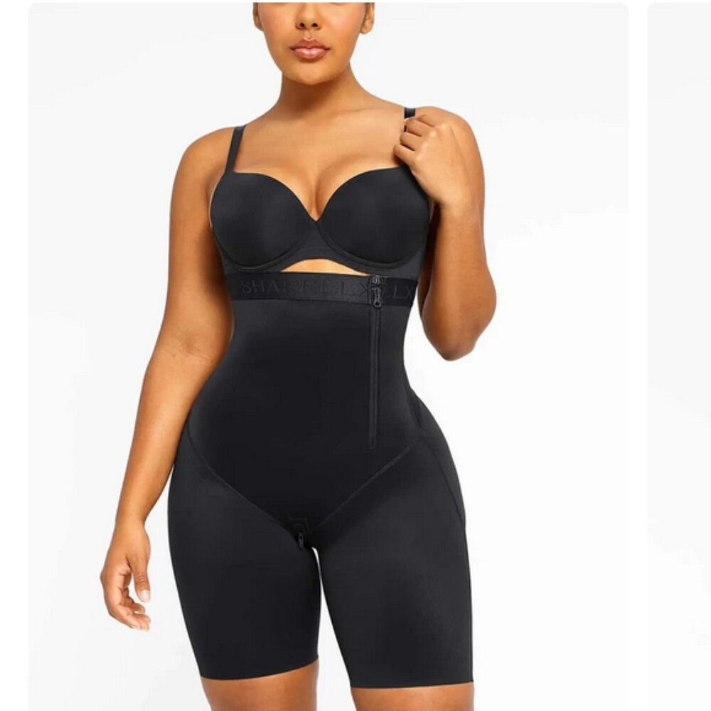 NWT Shapellx air slim shaping butt lift high waist shorts in black Size XL